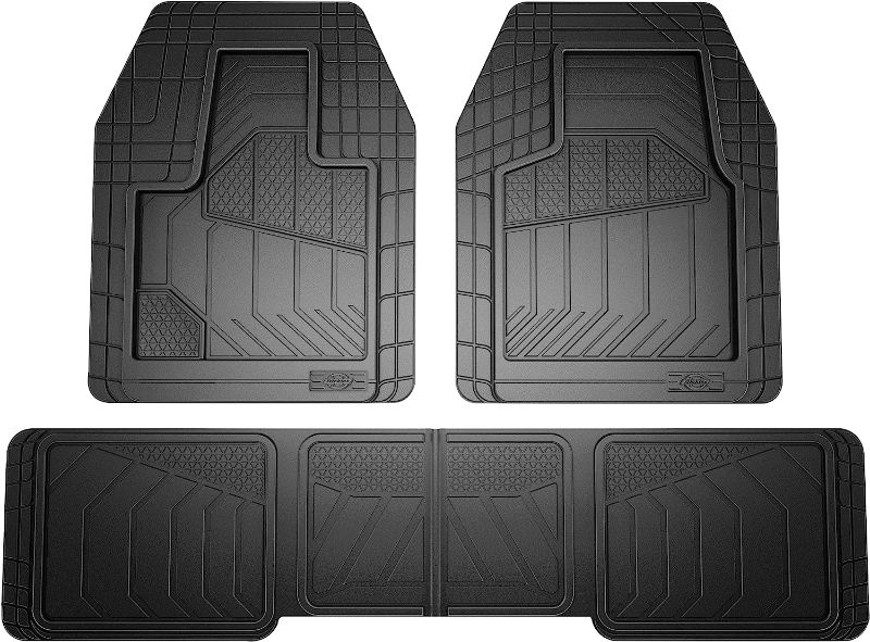 Photo 1 of 5-Piece Black Maximum Coverage Car, Truck, SUV Floor Mats, All Weather Protection, Auto, Universal, Custom, Set, Front, Back (80103ADC)
