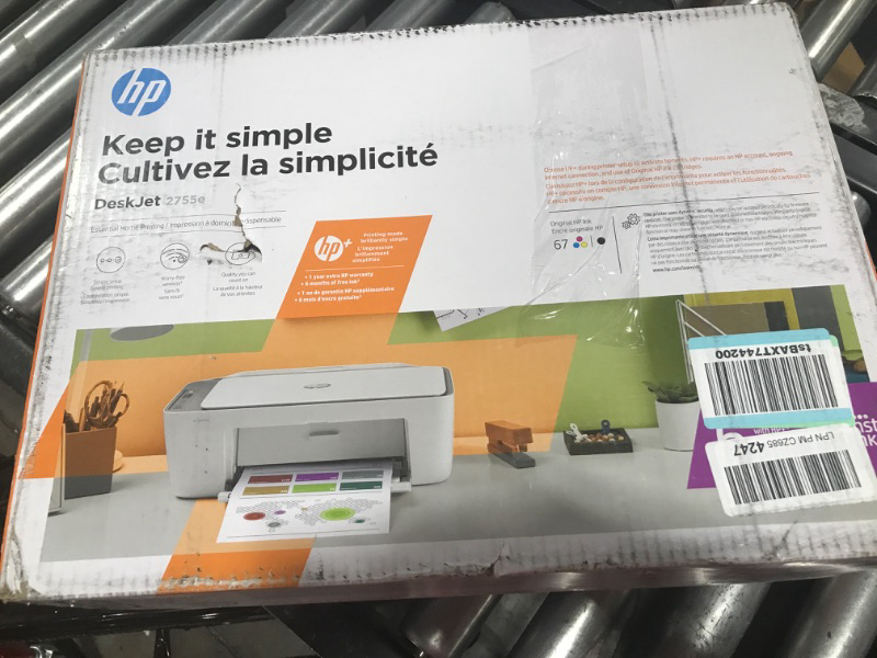 Photo 2 of HP DeskJet 2755e Wireless Color All-in-One Printer 