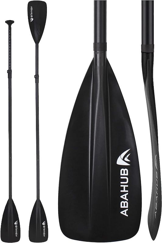 Photo 1 of Abahub SUP Paddle - 4 Piece Adjustable Paddles - Lightweight Stand-up Paddle Oars for Paddleboard, Adjustable Aluminum Alloy Shaft 68" - 84", Black/Blue/Green/Orange/Red/Yellow Plastic Nylon Blade 