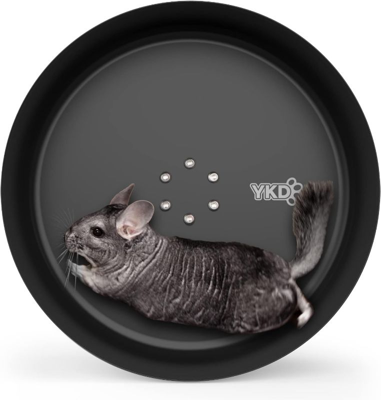 Photo 1 of 15" Aluminum Alloy Chinchilla Exercise Wheels - Large Small Animals Running Wheels for Chinchilla Syria Hamsters Fancy Rats Hedgehog Other Small Animals
