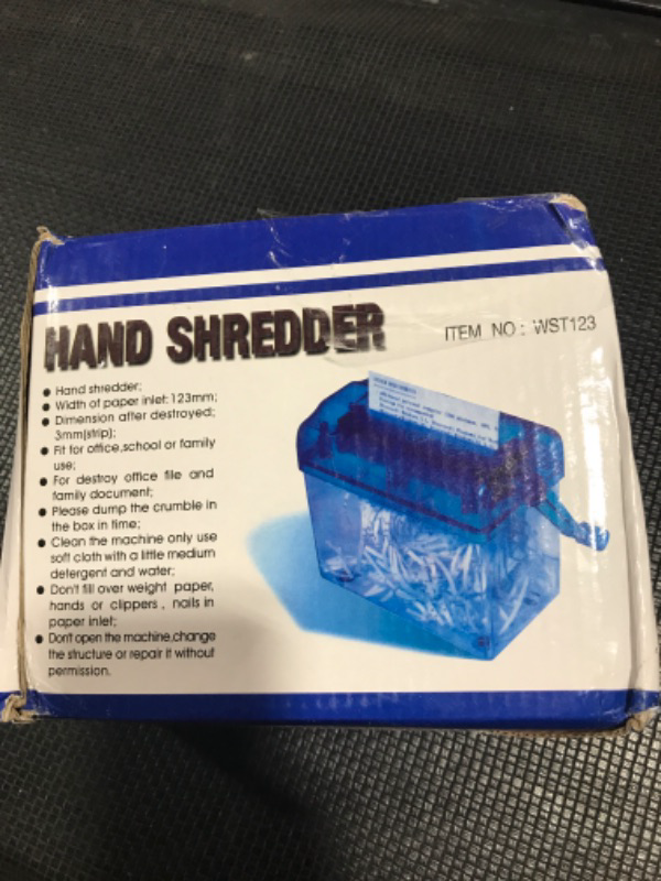 Photo 4 of SENREAL Hand Paper Shredder Mini Cutting Machine Portable Manual A6 Paper Cutting Tool Desktop Stationery Blue