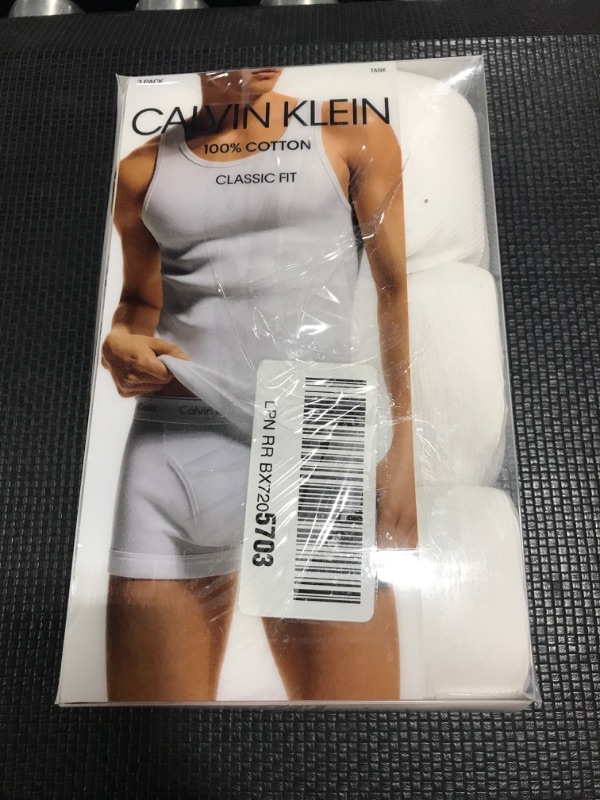 Photo 1 of Calvin Klein Men's Cotton Classics 3-Pack Tanks X-Large 3 White