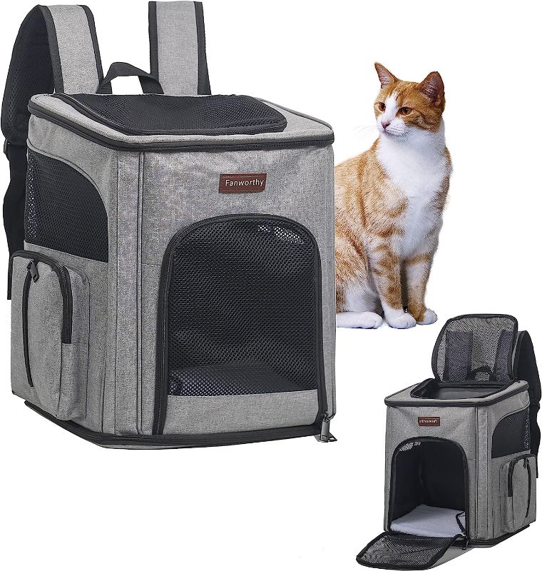 Photo 1 of  Flash Trailer Cat Backpack, Pet Carrier Backpack for Small Cats and Dogs, Puppies Kittens Fully Ventilated Mesh Dog Backpack Bag for Traveling, Hiking, Outdoor