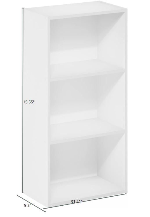 Photo 2 of 3-Tier Open Shelf Bookcase, White
