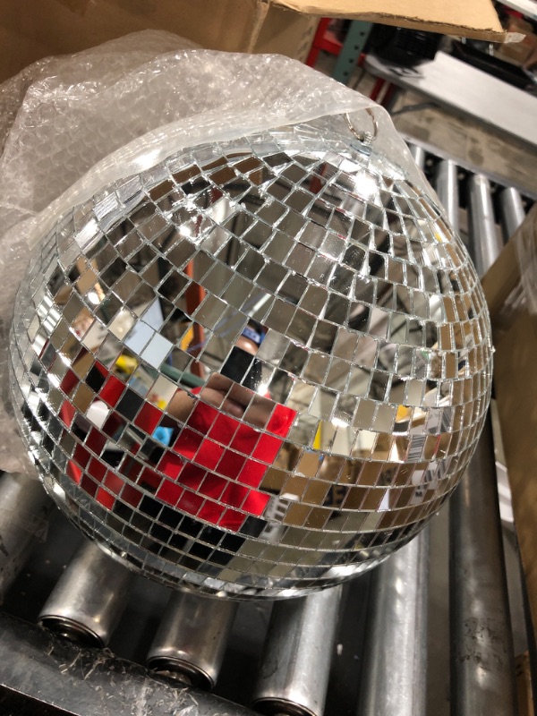 Photo 1 of 11-Inch Mirror Disco Ball, Silver Hanging Party Disco Ball, Reflects Light DJ Lights for Big Party Decorations, Party Design
