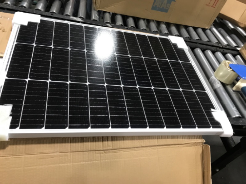 Photo 2 of [Upgraded] 10BB Solar Panels 100 Watts Monocrystalline Solar Panel High-Efficiency Module PV Power Charger 12V 