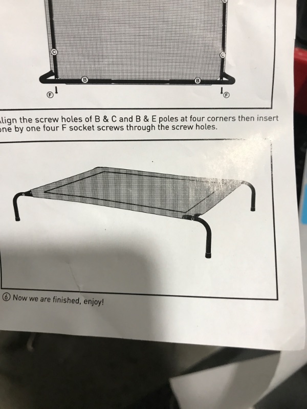 Photo 1 of "Travel Gear Approved" Steel-Framed Portable Elevated Pet Bed Cat/Dog, 43.5" by 29.5", Black WITH DOG BED !!!!!