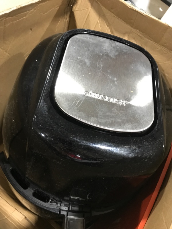 Photo 2 of 8-in-1 5.8 Qt. Black Electric Air Fryer with Recipe Book