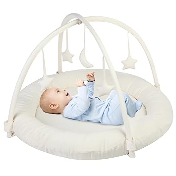 Photo 1 of Beright Baby Gym, Baby Play Gym with Movable and Detachable Hoops, Baby Activity Center with Hanging Out Toys in Shape of a Moon and Stars, Perfect Newborn Toys