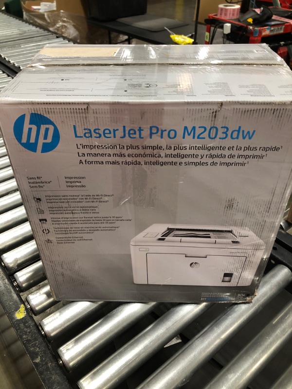 Photo 3 of HP Laserjet Pro M203dw Wireless Monochrome Laser Printer, Duplex Printing, 30ppm, 1200x1200 dpi, Mobile Printing, Compatible with Alexa (G3Q47A), Wi-Fi, Ethernet, Lanbertent Printer Cable
