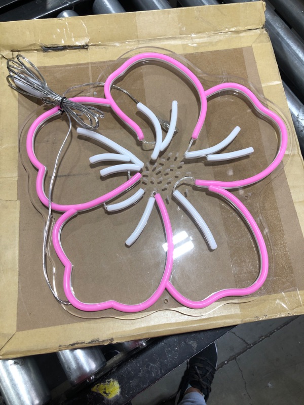 Photo 1 of  Flower Neon Sign Retro LED Light