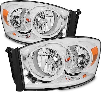 Photo 1 of AKKON - For 06-08 Ram 1500 06-09 Ram 2500 3500 Pickup Truck Headlights Front Lamps Direct Replacement Left+Right