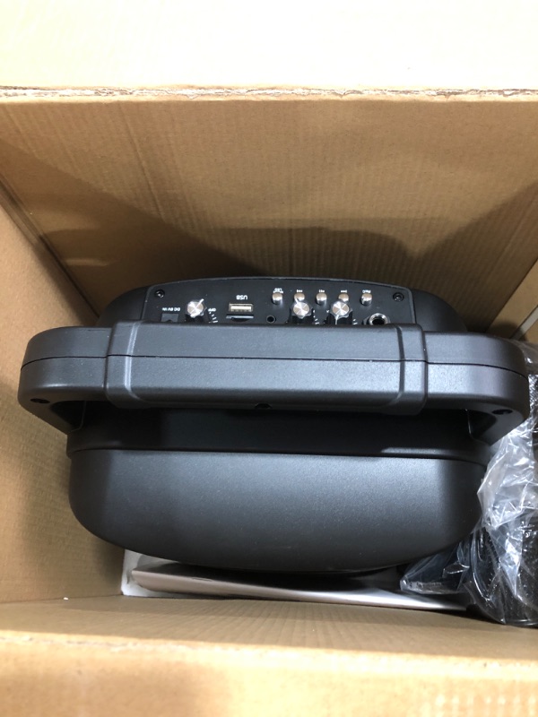 Photo 1 of Moukey Karaoke Machine with 2 Wireless Microphones, Portable Bluetooth Speaker PA System with Powerful Bass and Loud Volume for Kids Party, Support REC/AUX/MP3/USB/TF/FM - MPS3, Black 6.5" Subwoofer