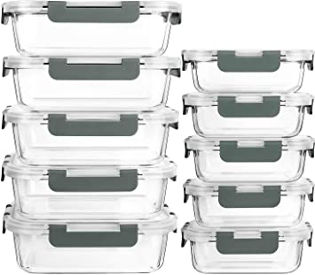 Photo 1 of ] Glass Meal Prep Containers with Lids-MCIRCO Glass Food Storage Containers