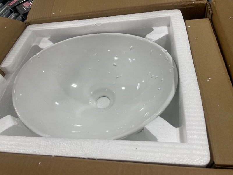 Photo 1 of  Oval Bathroom Sink  Vessel White 