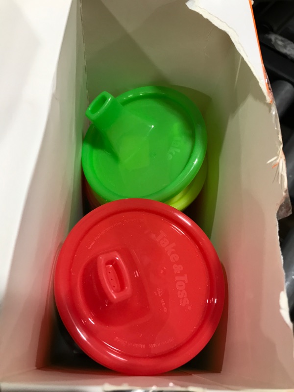 Photo 1 of The First Years Take & Toss Spill Proof Sippy Cups - Rainbow Party Pack - Reusable Toddler Cups - Kids Cups and Snap On Lids for Ages 9 Months and Up - 20 Count (Pack of 2) 20 Count (Pack of 2) Rainbow