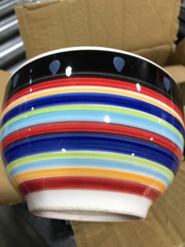 Photo 1 of 4 China Factory 6inch Ceramic Porcelain Bowl with Rainbow Color Ceramic Dinnerware Plate Bowl Dish set of 4 