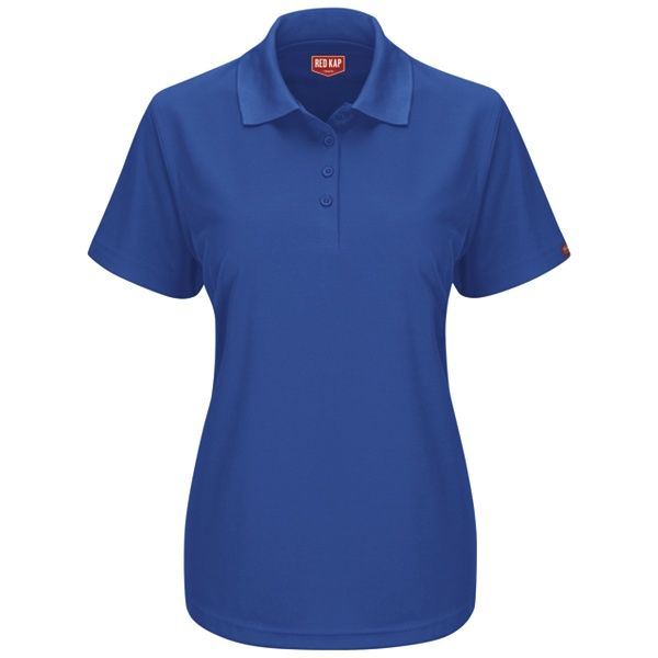 Photo 1 of B54230755 Womens Short Sleeve Performance Knit Pocketless Core Polo, Royal - Large
