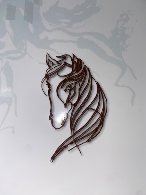 Photo 1 of Metal Wall Art Minimalist Line rust proof Decor Horse Modern Natural Wall Art romanticism hanging Wall Decorations for bedroom Living Room Bathroom Kitchen Corridor Outdoor Christmas gift