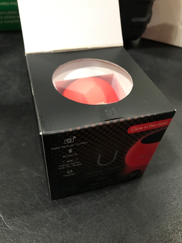 Photo 1 of Fashionit U Mini Speaker Glow Coral Red, Glow in the Dark, Rich Sound, Portable Bluetooth Speaker, Lightweight, Built-in Mic & Selfie Remote
