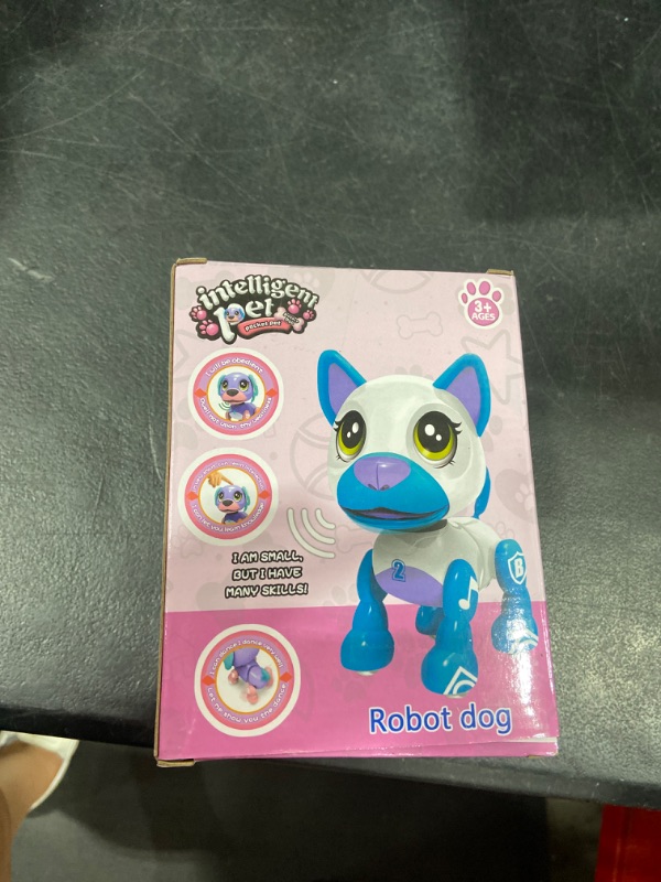 Photo 2 of amdohai Interactive Puppy - Smart Pet, Electronic Robot Dog Toys for Age 3 4 5 6 7 8 Year Old Girls, Gift Idea for Kids ? Voice Control?Intelligent Talking (Dark Purple)