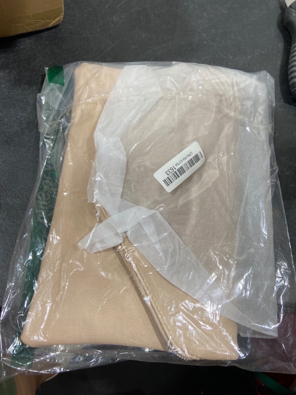 Photo 1 of Large Envelope Clutch Bag with Chain Strap (Oversize) Nude