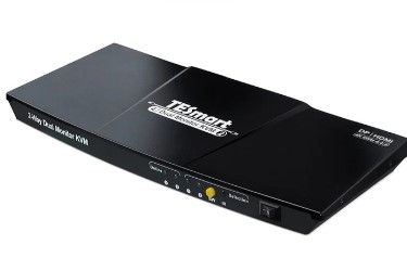 Photo 1 of 2 Port Dual Monitor KVM Switch HDMI+DP 4K60Hz with USB Hub
