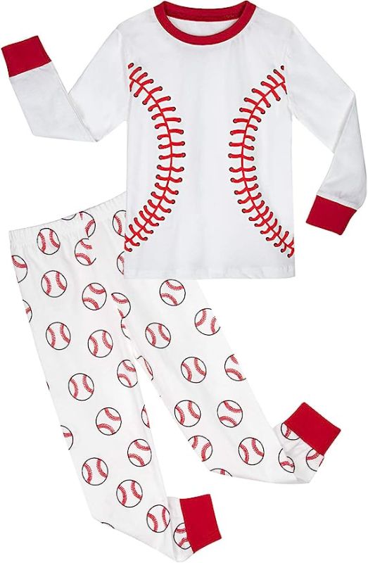 Photo 1 of A&J DESIGN Boys Pajama Sets, 100% Cotton 2-Piece Sport Theme Pjs Set- size 12 years
