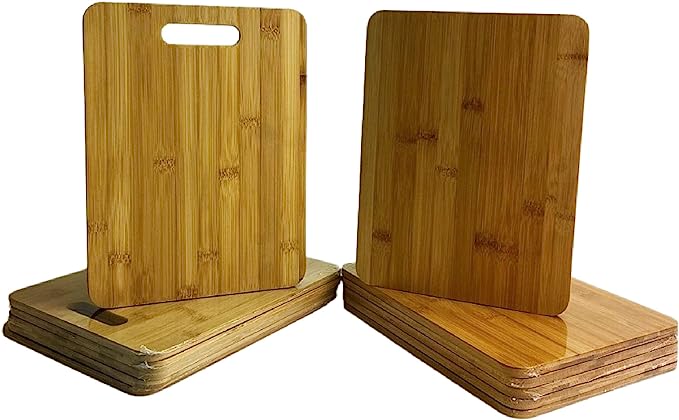 Photo 1 of (Set of 12) 12x9" Bulk Plain Rectangular Blank Bamboo Cutting Boards
