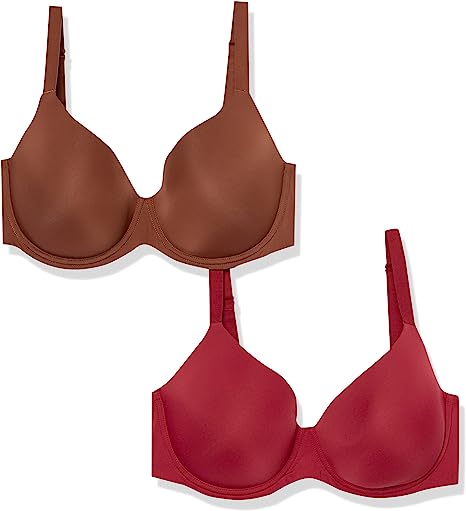 Photo 1 of Amazon Essentials Women's Full Cover Microfiber Bra, Pack of 2 - size 36d 
