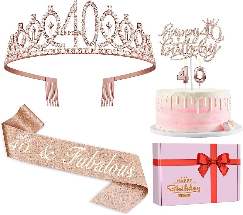 Photo 1 of 40th biirthday sash and tiara for women