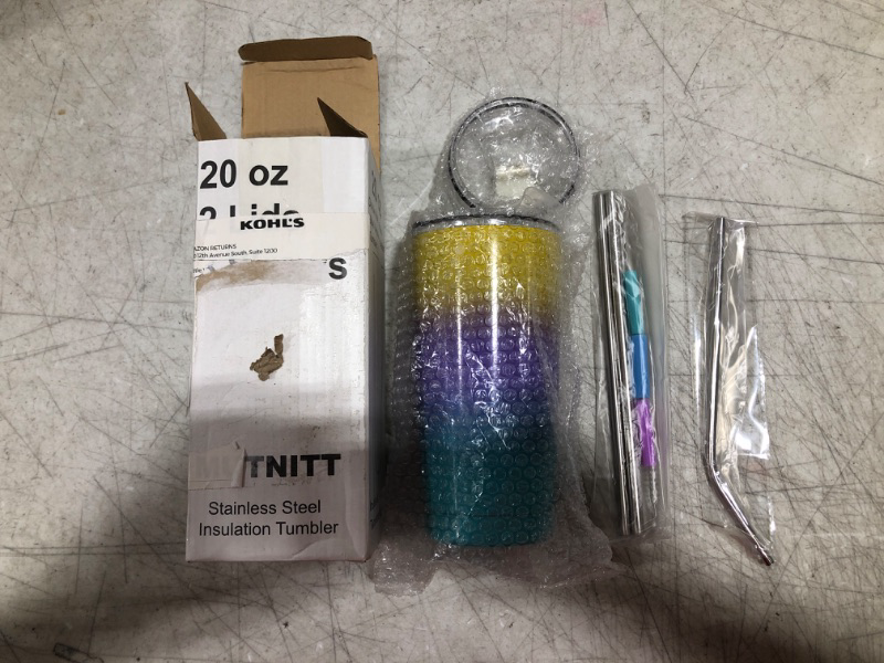 Photo 1 of 30 oz Tumbler with Lids and Straws,18/8 Stainless Steel Vacuum Insulated Coffee Tumbler,Insulated Travel Mug Water Cup with Leak-Proof Straw Lid & Flip Lid,3 Metal Straws,1 Cleaning Brush & Gift Box A-Colored Drawing-Lrises(Most Choice) 1 Count (Pack of 1