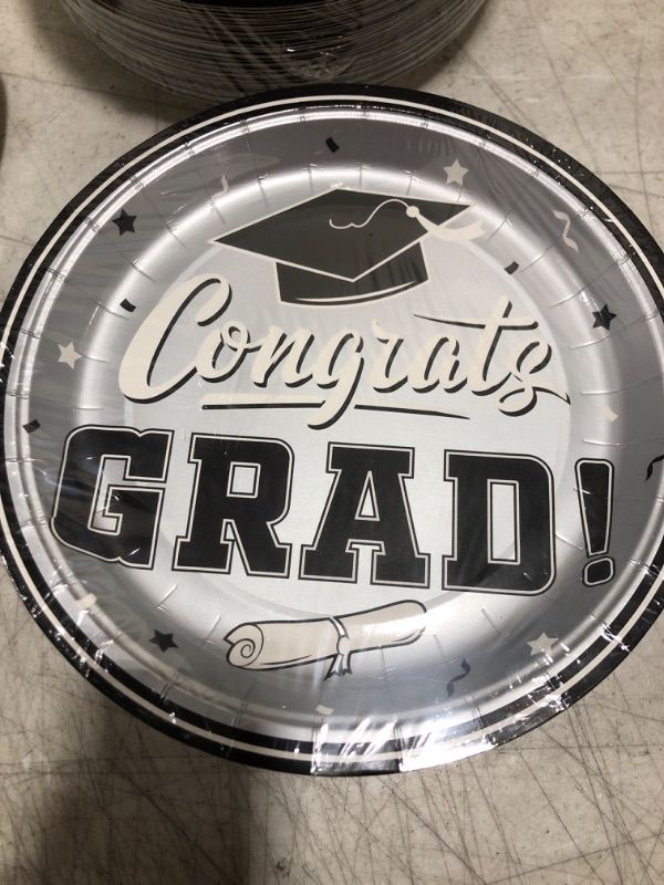Photo 1 of Congrats Graduation Paper Plates - 80 CT - Various Colors 