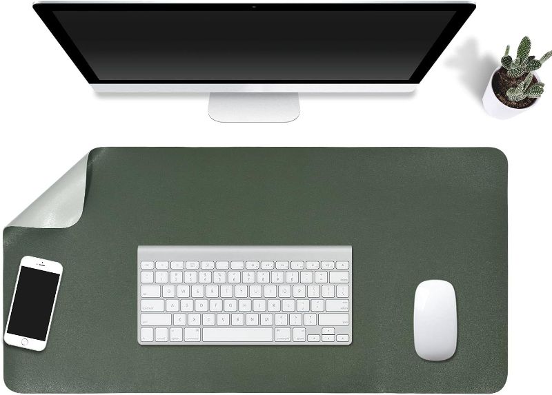 Photo 1 of AOKLANT Leather Desk Mat - Dual-Sided Waterproof, Non-Slip, Muti-Colors - Great for Laptop, Gaming,Office 