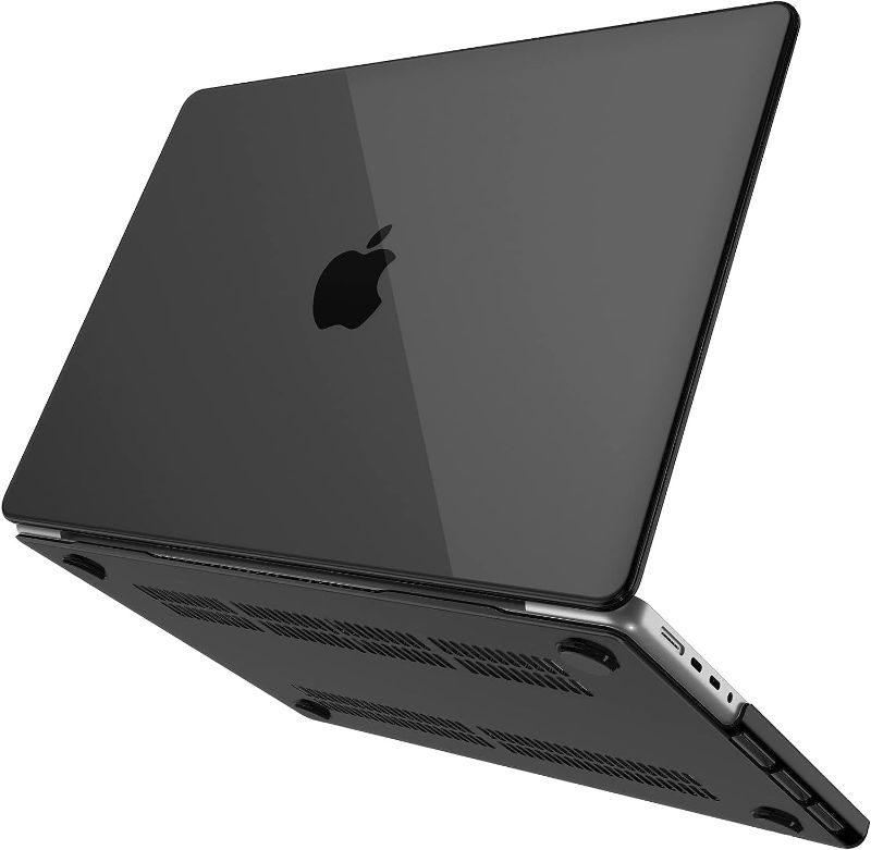 Photo 1 of Fintie Case for MacBook Pro 14 Inch A2442 (2021 2022 Release) - Snap On Hard Shell Cover for MacBook Pro 14" with Touch ID, Crystal Black 