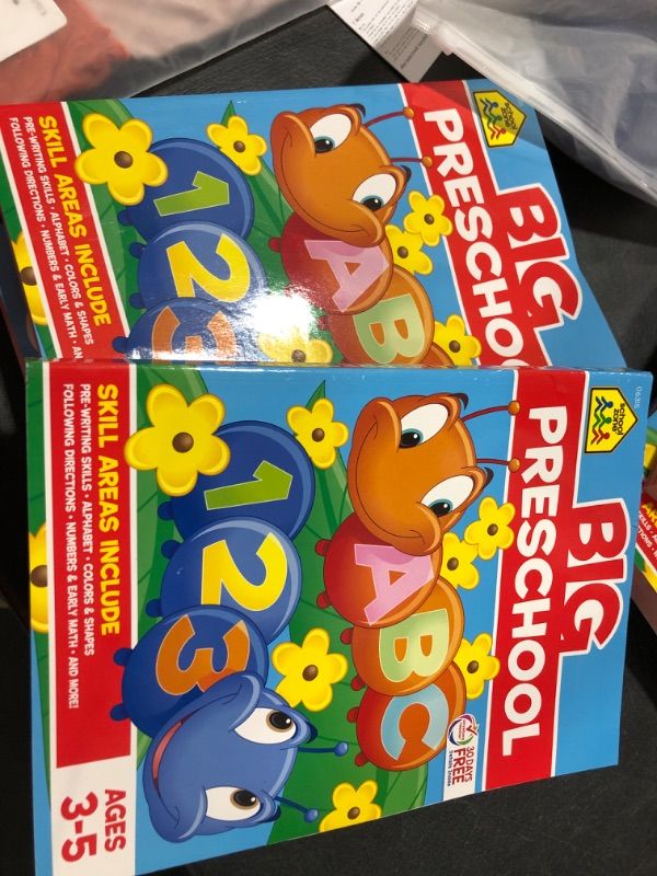 Photo 2 of 2 pack School Zone - Big Preschool Workbook - 320 Spiral Pages, Ages 3 to 5, Colors, Shapes, Numbers, Early Math, Alphabet, Pre-Writing, Phonics, Following Directions, and More (Big Spiral Bound Workbooks)