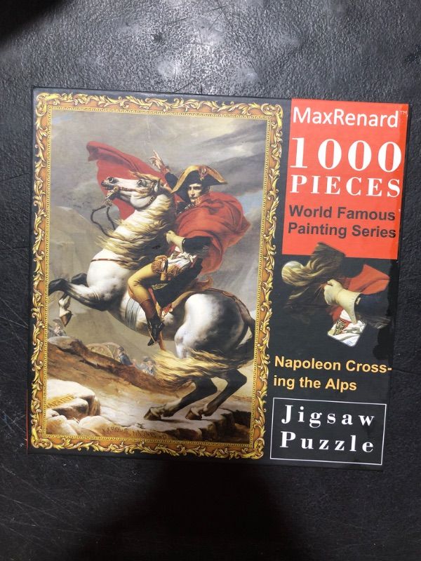 Photo 2 of BUSCBEAR Toy 1000 Pieces Jigsaw Puzzle Game Oil Painting Collection Napoleon Crossing The Alps B014