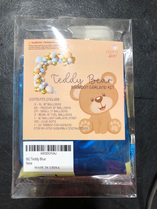 Photo 2 of 100pc, EASY DIY – Teddy Bear Balloon Garland & Arch with BONUS Teddy Balloon 