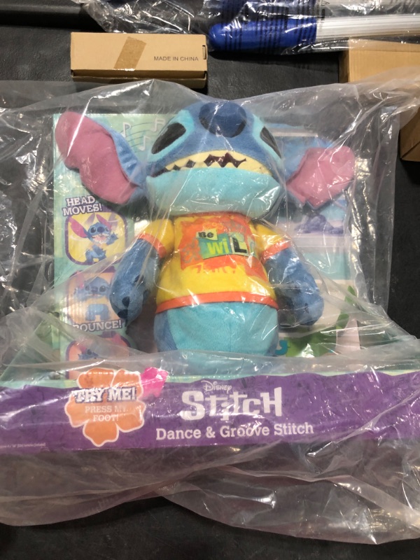 Photo 2 of Disney Dance & Groove Stitch Feature Plush Plush Animated Toy, Ages 3 Up, by Just Play