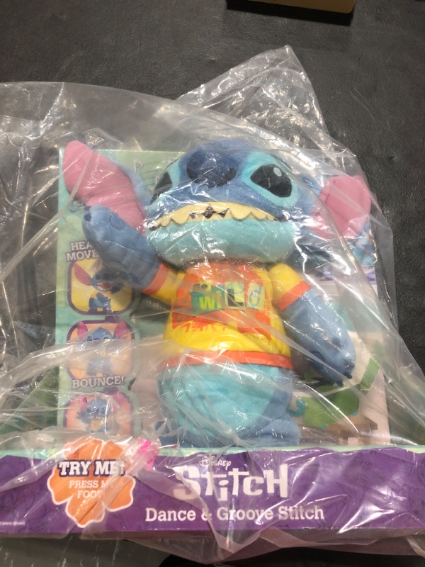 Photo 1 of Disney Dance & Groove Stitch Feature Plush Plush Animated Toy, Ages 3 Up, by Just Play