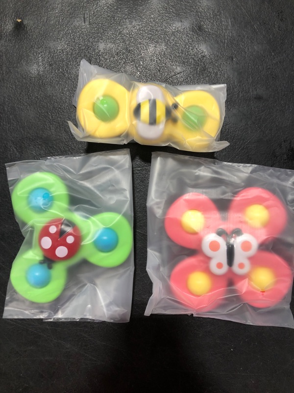 Photo 1 of 3PCS Suction Cup Spinner Toys