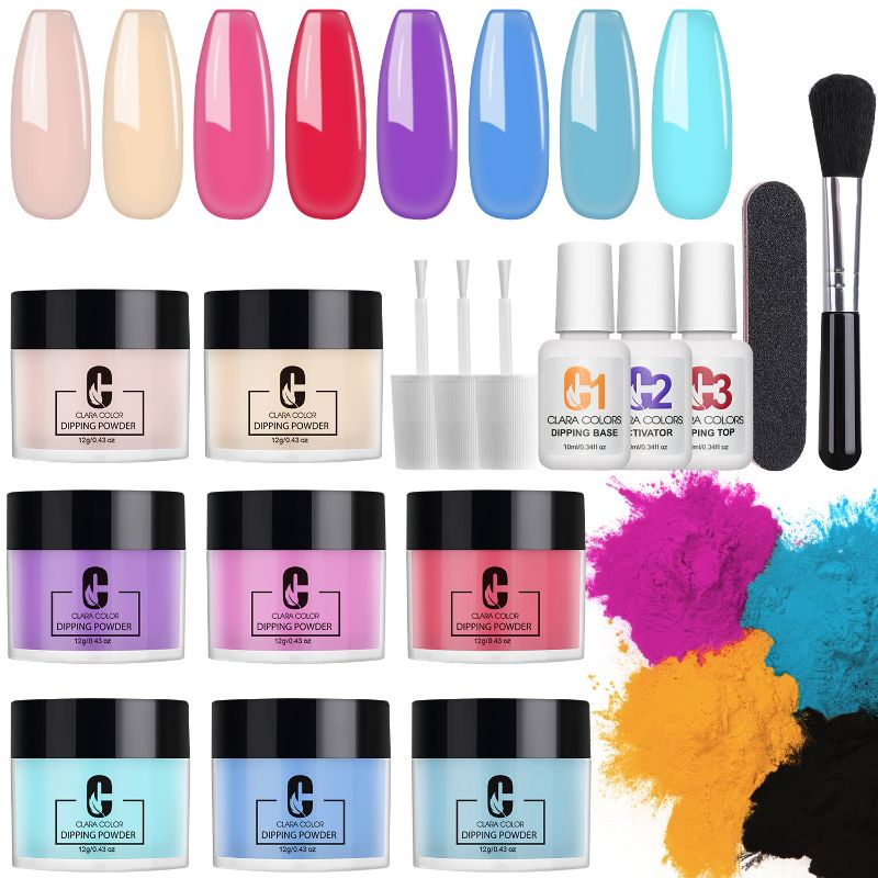 Photo 1 of 
Dip Powder Nail Kit Starter-Suitable For French Manicure.8 Color Dipping Powder Set EXP. 12/2024