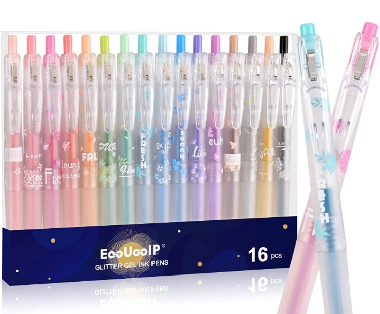 Photo 1 of EooUooIP Glitter Gel Pens 16 piece 
