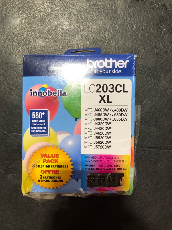 Photo 3 of Brother – Cartouches D'encre De Couleur Innobella LC203 Haut Rendement, Paquet De 3