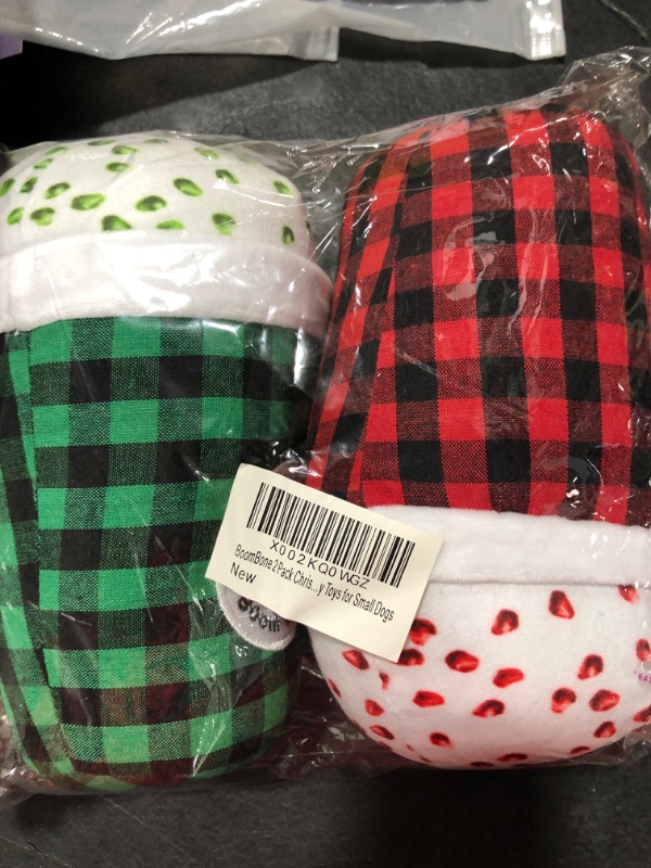 Photo 1 of 2 PACK RED AND GREEN DOG TOYS SOFT 