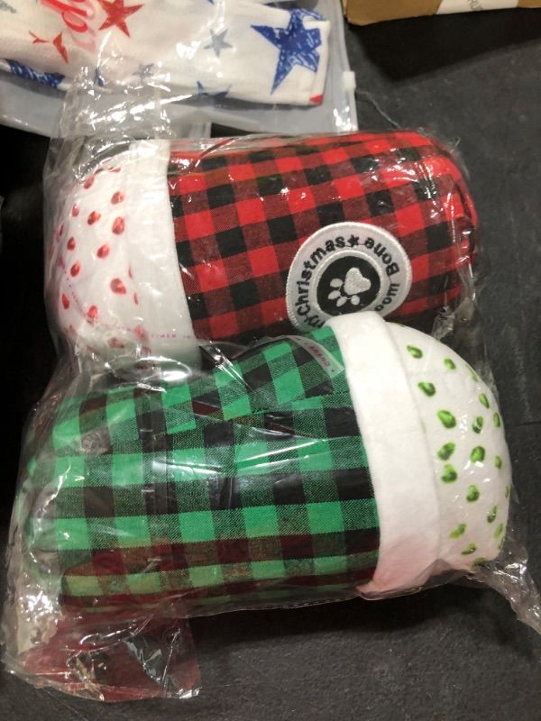 Photo 1 of 2 PACK RED AND GREEN DOG TOYS SOFT 