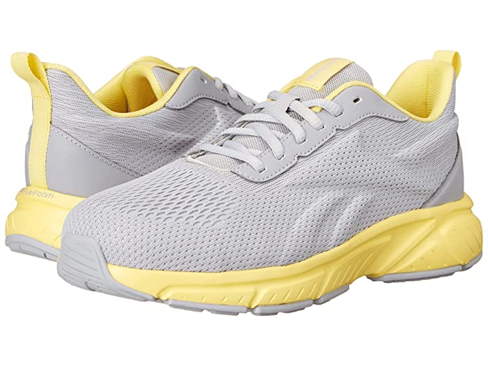 Photo 1 of Amazon Essentials by Reebok Amazon Essentials by Reebok Women's All Day Comfort Slip-Resistant Alloy-Toe Safety Work Shoe (Pure Grey/Always Yellow). sIZE 8
