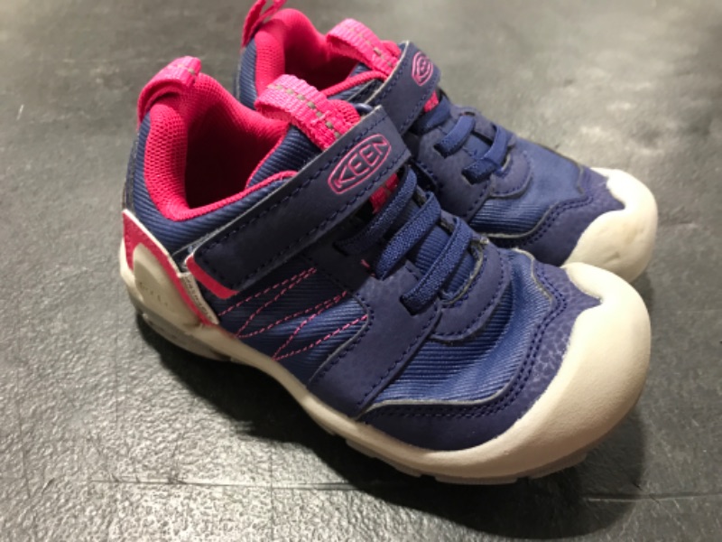 Photo 2 of [Size 9] Keen Little Kids' Knotch Peak Sneaker- Blue Pink Peacock
