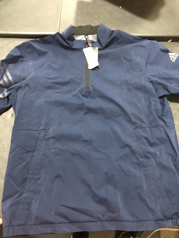 Photo 2 of [Size XL] Adidas Short Sleeve Provisional Rain 1/4 Zip Jacket- Navy