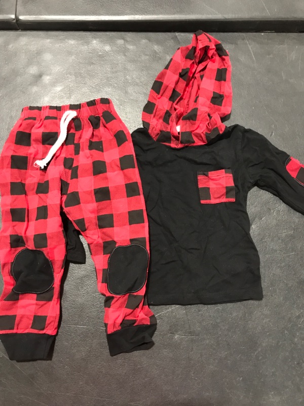 Photo 1 of [Size 12-24M] Babies 2 pc Set- Black and Red